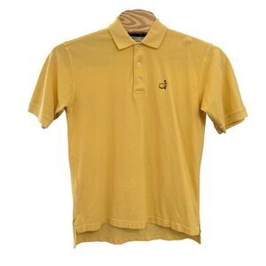 Masters Augusta National Golf Shop Medium Yellow Short Sleeve‎ Men's Polo Shirt